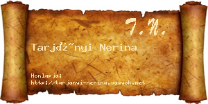 Tarjányi Nerina névjegykártya